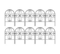 Pannelli Per Recinzione Da Giardino,Elegante, Antiruggine E Robusto, 10 Pezzi | Recinzione Da Giardino E Barriera Anti-Animali,Per Cani Conigli Cuccioli Galline Patio Prato Area Pet