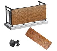 Pannelli per Recinzione da Giardino in bambù Rotoli Recinto di Privacy Recinzione Canne per Esterno Balcone Cortili Piscina Protezione dal Sole E dal Vento(61x305cm)