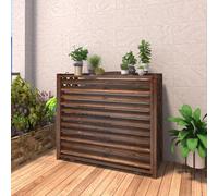 Pannelli per recinzione in legno per esterni, copertura rustica per aria condizionata, espositore per piante da giardino, supporto per vasi da fiori per interni ed esterni (dimensioni: 100 x 43 cm)