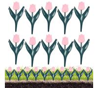 Pannelli per recinzioni da giardino - 10 cordoli decorativi da giardino, bordi per prato in plastica durevole | Separatore di sentiero all'aperto sicuro, design adatto per vialetti, giardini o