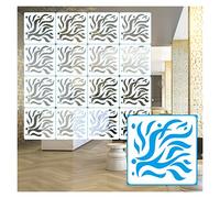 Pannelli per soffitti sospesi bianchi, 29 x 29 cm, set da 16 - piastrelle in legno e plastica resistenti per la decorazione della casa, riduzione del rumore acustico, facile installazione, ideali per