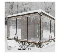 Pannelli per tende impermeabili per esterni, in PVC trasparente, pannelli laterali con cerniera per pergolato, veranda, 2,8 x 2 m, coperture resistenti alle intemperie per la privacy del patio