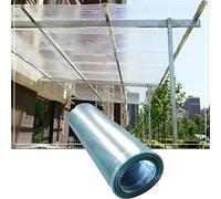 Pannelli per tetti in policarbonatoFogli di plastica resistenti ai raggi UV per serre tettoie e tettoie, facili da tagliare, 1,5 x 8 m, copertura impermeabile durevole e leggera