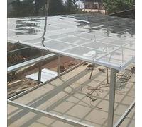 Pannelli per tetti, Telaio freddo for tettoia esterna in policarbonato trasparente resistente alle intemperie, ideale for coperture di capannoni(1.22x4m)