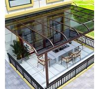 Pannelli per tetto in policarbonato trasparente, Polycarbonate Panel Roofing Sheets Multicolor Multiple Sizes 2mm(Brown,60x500cm)