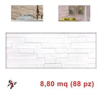Pannelli polistirolo finta pietra per interni pannello polistirolo parete 20x50 cm confezione da 8,8 mq (88pz)