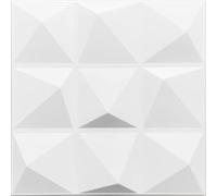Pannelli Polistirolo per Pareti e Soffitto Interni, Pannelli Decorativi 50x50 cm, Spessore 5 mm, Effetto 3D Isolante Termico - Confezione 10 mq (40 Pannelli), Colla Inclusa per Montaggio (B009)