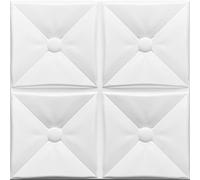 Pannelli Polistirolo per Pareti e Soffitto Interni, Pannelli Decorativi 50x50 cm, Spessore 6 mm, Effetto 3D Isolante Termico - Confezione 10 mq (40 Pannelli), Colla Inclusa per Montaggio (B011)