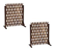 Pannelli retrattili in legno a traliccio da giardino, confezione da 2 pezzi, per patio, cortile e decorazioni da esterno, ideali per la casa e il design del giardino