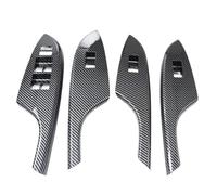 Pannelli Rivestimento Interni Per Auto Per Toyota Per Corolla 2007 2008 2009 2010 2011 2012 2013 Telaio Pannello Interruttori Comando Alzacristalli LHD(4pcs-Carbon)