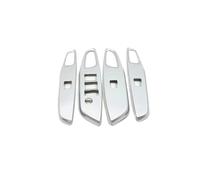 Pannelli Rivestimento Interni Per Auto Per Toyota Per Vios Berlina 2019 2020 Copertura Pannello Interruttori Di Comando Alzacristalli ABS(Silvery)