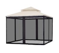 Pannelli Schermo Per Gazebo - 4 Pezzi Pergola Traspirante,Copertura Zanzariera 3x3M Anti-UV per Giardino Estivo Canile da Campeggio Terrazza