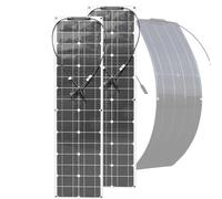 Pannelli solari 200W x2, pannello fotovoltaico flessibile con tecnologia di piegatura a 30°, pronto per la ricarica off-grid, montaggio a 6 fori