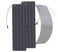 Pannelli solari 200W x2, pannello fotovoltaico flessibile con tecnologia di piegatura a 30°, pronto per la ricarica off-grid, montaggio a 6 fori