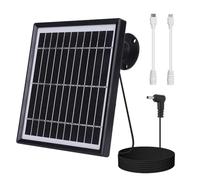 Pannelli solari, Caricabatterie Supporto a parete regolabile a 360° con porta CC(Black)