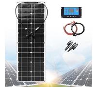 Pannelli Solari, Kit Di Pannelli Solari Monocristallini Da 200 W, 400 W E 800 W per La Casa, Pannello Solare Flessibile per Casa, Camper E Barca Fuori Rete,200W