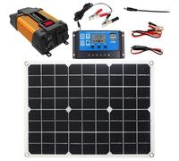 Pannelli Solari Per Case, Kit Fotovoltaico 4000W Pannello Solare Monocristallino Inverter Per Cam-per | Impianto Solare Completo Con Morsetto Per Batteria + Pannello Solare, Regolatore