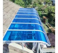 Pannelli trasparenti in policarbonato per tetti, Polycarbonate Sheets Multicolor Multiple Sizes For Roofing And Greenhouse(Blue,155x500cm)