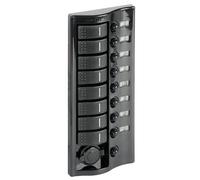 PANNELLO 9 INTERRUTTORI GRAFITE MM 282x115 ACCESSORI BARCA