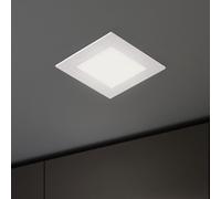 Faretto LED da incasso piatto Faretto LED da incasso a pannello Faretto LED da soffitto bianco, alluminio, 3W 130lm bianco caldo, LxLxH 8,4x8,4x1,2cm
