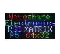 Pannello a matrice LED a colori RGB Waveshare, passo 5 mm, 64x32 pixel, luminosi