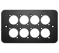 Pannello A Muro XLR Rotondo 2 Gang 8 Prese, Nero - KPD8.10