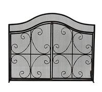 Pannello a schermo del camino pavimento per camino con porte per casa sceneggiatura sceneggiatura in ferro battuto di vernice a prova di camino decorazione della porta sparputici per la protezione