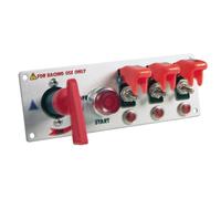 Pannello accensione Racing 12V con interruttore generale e chiave estraibile;