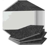 Pannello acustico 6/12/18 pezzi Materiale fonoassorbente ad alta densità Pannelli fonoassorbenti per pareti Trattamento acustico per sale per tamburi - 31 Nero sesamo - 0,9 cm Alta densità - 12 pezz