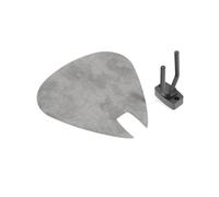 Pannello acustico a forma di plettro | Supporto fonoassorbente decorativo per chitarra | Compatibile con Fender, Gibson, Ibanez, PRS | Set in velluto con gancio | [Grigio | PICK-Small (230×270mm)]