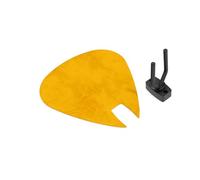 Pannello acustico a forma di plettro | Supporto fonoassorbente decorativo per chitarra | Compatibile con Fender, Gibson, Ibanez, PRS | Set in velluto con gancio | [Giallo | PICK-Small (230×270mm)]