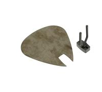 Pannello acustico a forma di plettro | Supporto fonoassorbente decorativo per chitarra | Compatibile con Fender, Gibson, Ibanez, PRS | Set in velluto con gancio | [Beige | PICK-Small (230×270mm)]