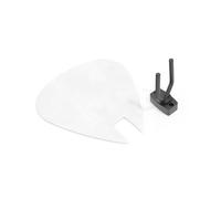 Pannello acustico a forma di plettro | Supporto fonoassorbente decorativo per chitarra | Compatibile con Fender, Gibson, Ibanez, PRS | Set in velluto con gancio | [Bianco | PICK-Small (230×270mm)]