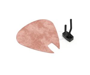 Pannello acustico a forma di plettro | Supporto fonoassorbente decorativo per chitarra | Compatibile con Fender, Gibson, Ibanez, PRS | Set in velluto con gancio | [Rosa | PICK-Small (230×270mm)]