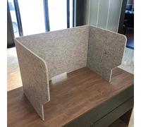 Pannello Acustico da Scrivania, Pieghevole Barriera Divisoria 60/80/100cm | Separatore Per La Privacy Per Ufficio, Spessore 9mm, Cubicle Panel Per Protezione Da Sputo(60cm-24inch)
