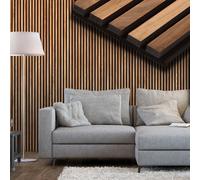 Pannello Acustico Feltro e fibra di legno Lamelli millerighe ROVERE ANTICO 120x3