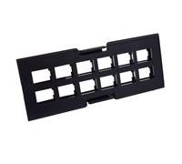 Techly Professional 621390 Pannello Frontale Adattatore 12 Posti SC/LC per Pannello Patch Nero