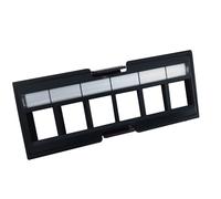 Techly Professional 621420 Pannello Frontale Adattatore 6 Posti RJ45 Keystone UTP per Pannello Patch Nero