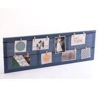PANNELLO APPENDI FOTO MEMO mollette tela legno 30x90 \ 60 arredo quadro rettang