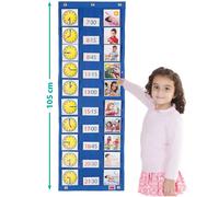 Pannello Attività Quotidiane per Bambini con Tasche Trasparenti - Planner Giornaliero
