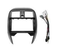 Pannello Autoradio 9 Pollici Auto Radio Android Lettore MP5 Involucro Pannello Con Cornice 2 Din Unità Testa Fascia Stereo Dash Per Nissan MARZO/Micra K13 2013-2017(Fascia with cable)