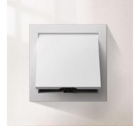 Pannello bianco per porta di accesso, per impianti idraulici ed elettrici, antiruggine, con serratura, 250 x 300 mm, copertura di manutenzione per accesso al servizio