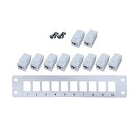 Pannello CAT6 10 Port 10G 1U Pannello UTP 19 "Wallmount o Rackmount Down Block per CAT6