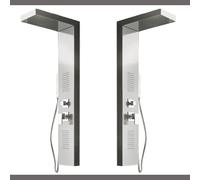 PANNELLO COLONNA DOCCIA IDROMASSAGGIO ACCIAIO INOX LUCIDO SOFFIONE DOCCINO