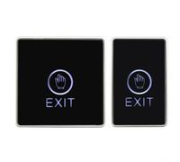 Pannello con interruttore touch progettato per l'integrazione del controllo degli accessi con ingresso DC 12 V e luce bicolore per lo stato (86 x 86 mm)