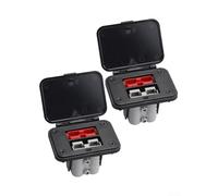 Pannello con staffa di montaggio a filo doppio per connettori, alloggiamento PC con valutazione ignifuga UL94-V0, contatti rame-argento, grado di protezione IP20 (2 pezzi)