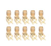 Pannello connettore SMA RF piegato 90 gradi 4 pin base antenna PCB scheda estremità adattatore coassiale 10 pezzi durevole ad alte prestazioni per router WiFi GPS trasmettitori