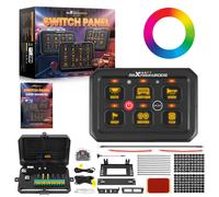 Pannello Controllo Touch 6 Gang RGB For Auto 4WD Camper Barca 12-24V Alluminio