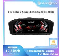 Pannello cruscotto LCD automatico da 12,3 pollici per BMW Serie 7 E65 E66 2004-2008 Display strumento cluster digitale Snelheidsmeter