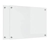 Pannello Cucina 2 Pezzi Trasparente 70 x 50 cm Vetro Temperato | Resistente al calore, facile da pulire, struttura resistente, design moderno, accessorio universale